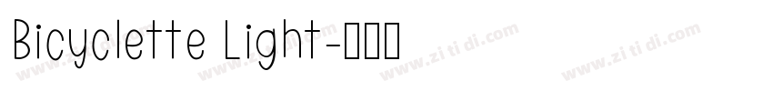 Bicyclette Light字体转换